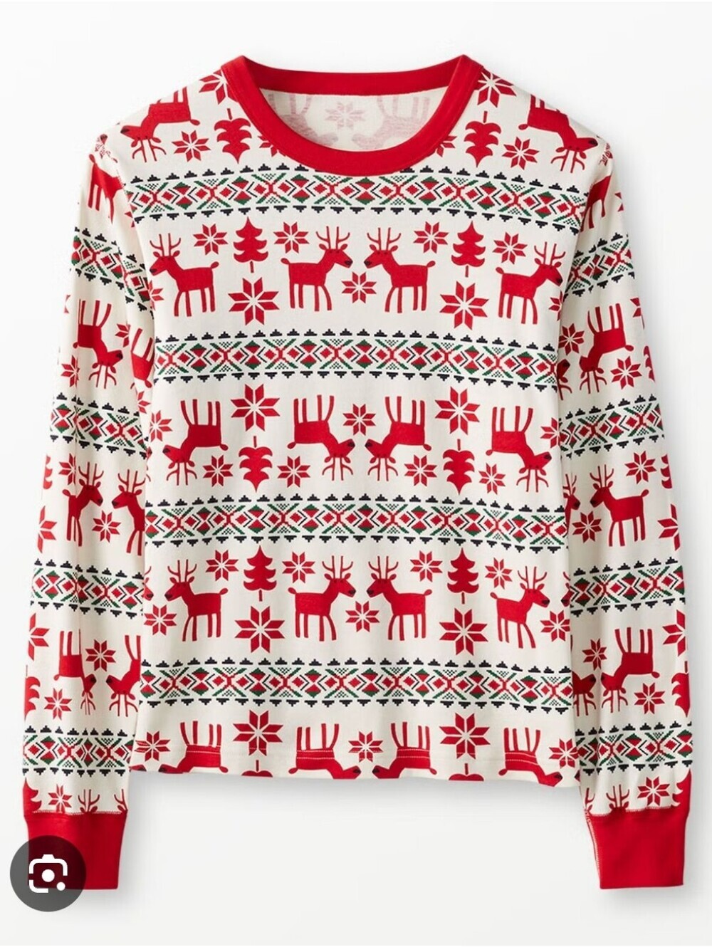 Hanna Andersson Dear Deer Long John Pajama Top Holiday Christmas Matching 10 - Picture 2 of 8